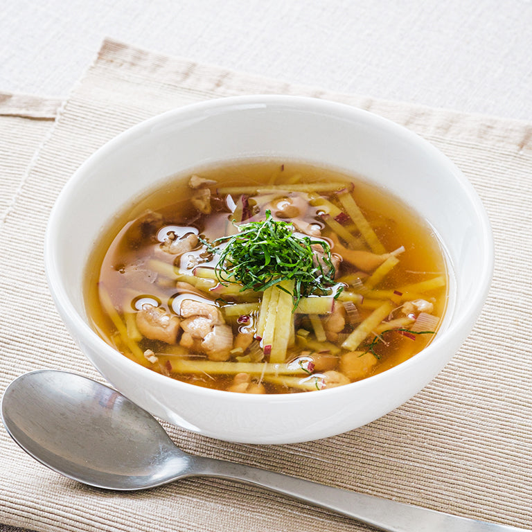 さつまいもと鶏肉の黒酢スープ | 坂元のくろず 公式オンラインショップ